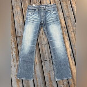 Buffalo David Bitton Faded Blue Game-X Straight Jeans
